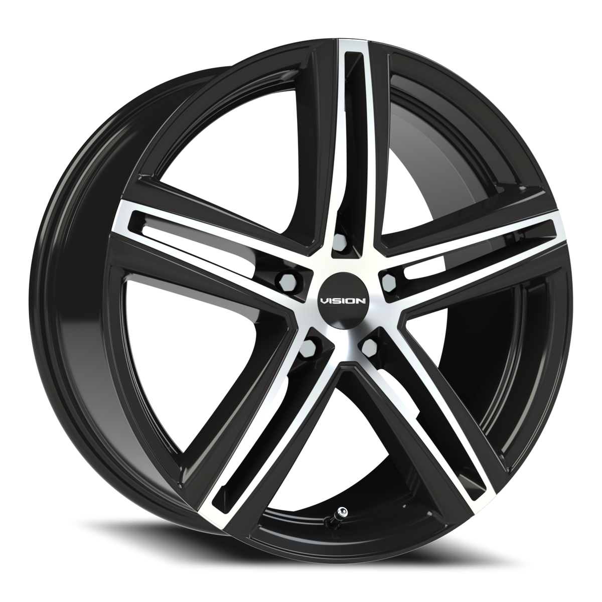 18x8 Vision 640 Nitrous Gloss Black Machined Face Wheel 5x4.25 (40mm)