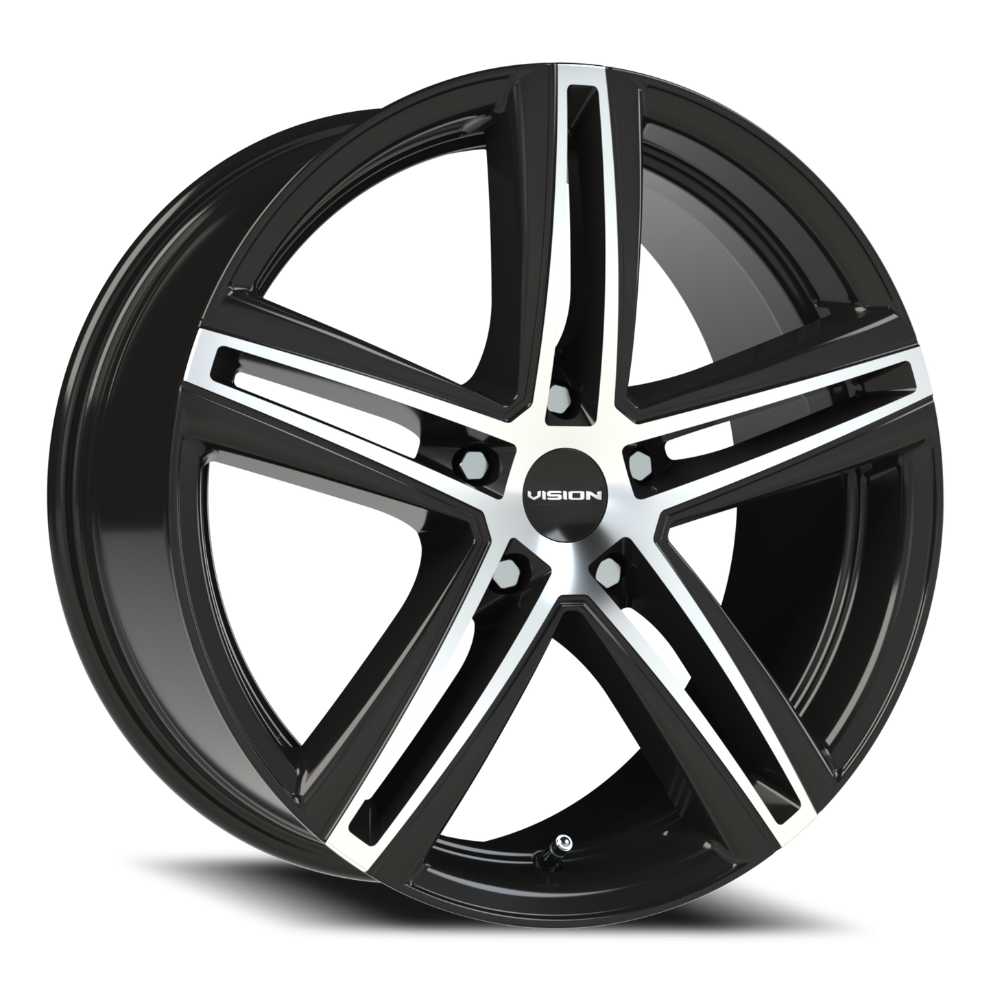 18x8 Vision 640 Nitrous Gloss Black Machined Face Wheel 5x4.5 (40mm)