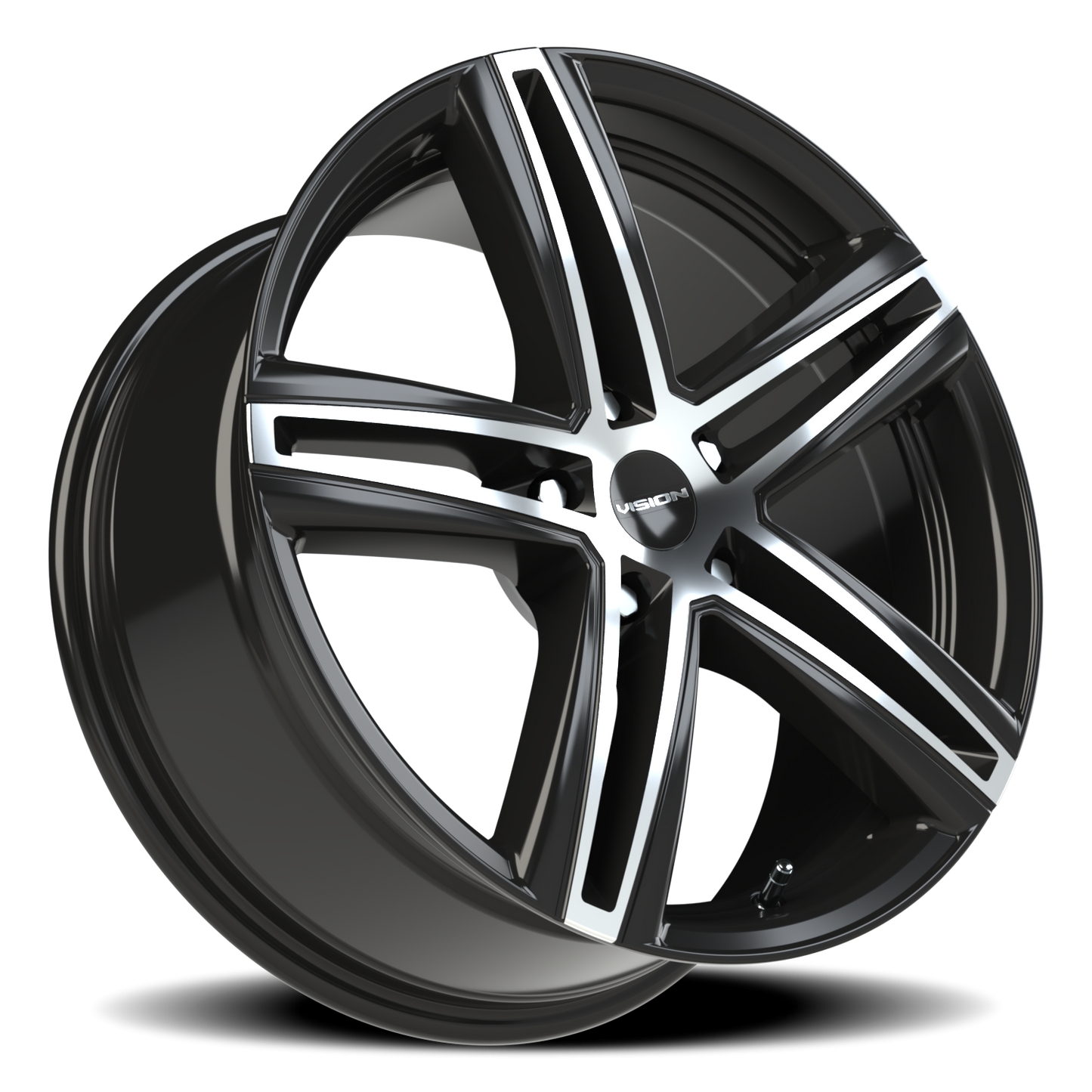 18x8 Vision 640 Nitrous Gloss Black Machined Face Wheel 5x4.5 (40mm)
