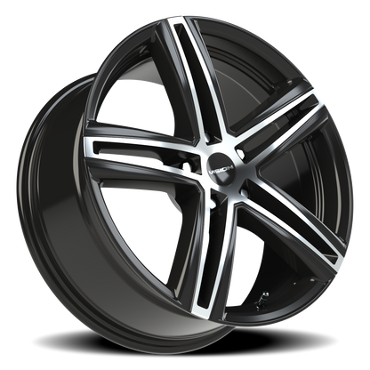 18x8 Vision 640 Nitrous Gloss Black Machined Face Wheel 5x4.5 (40mm)