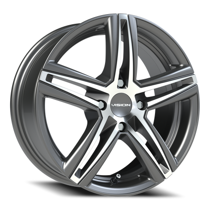 15x6.5 Vision 640 Nitrous Gunmetal Machined Face Wheel 4x100 (38mm)