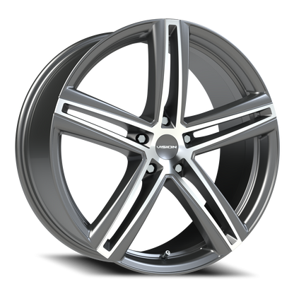 20x8.5 Vision 640 Nitrous Gunmetal Machined Face Wheel 5x4.5 (40mm)