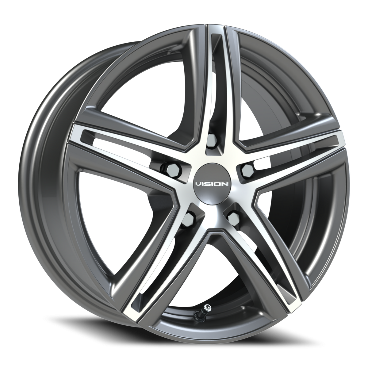15x6.5 Vision 640 Nitrous Gunmetal Machined Face Wheel 5x100 (38mm)