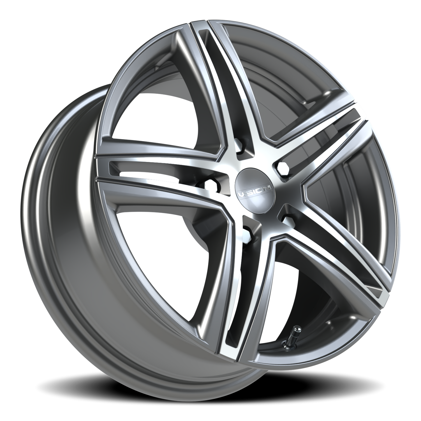15x6.5 Vision 640 Nitrous Gunmetal Machined Face Wheel 5x100 (38mm)