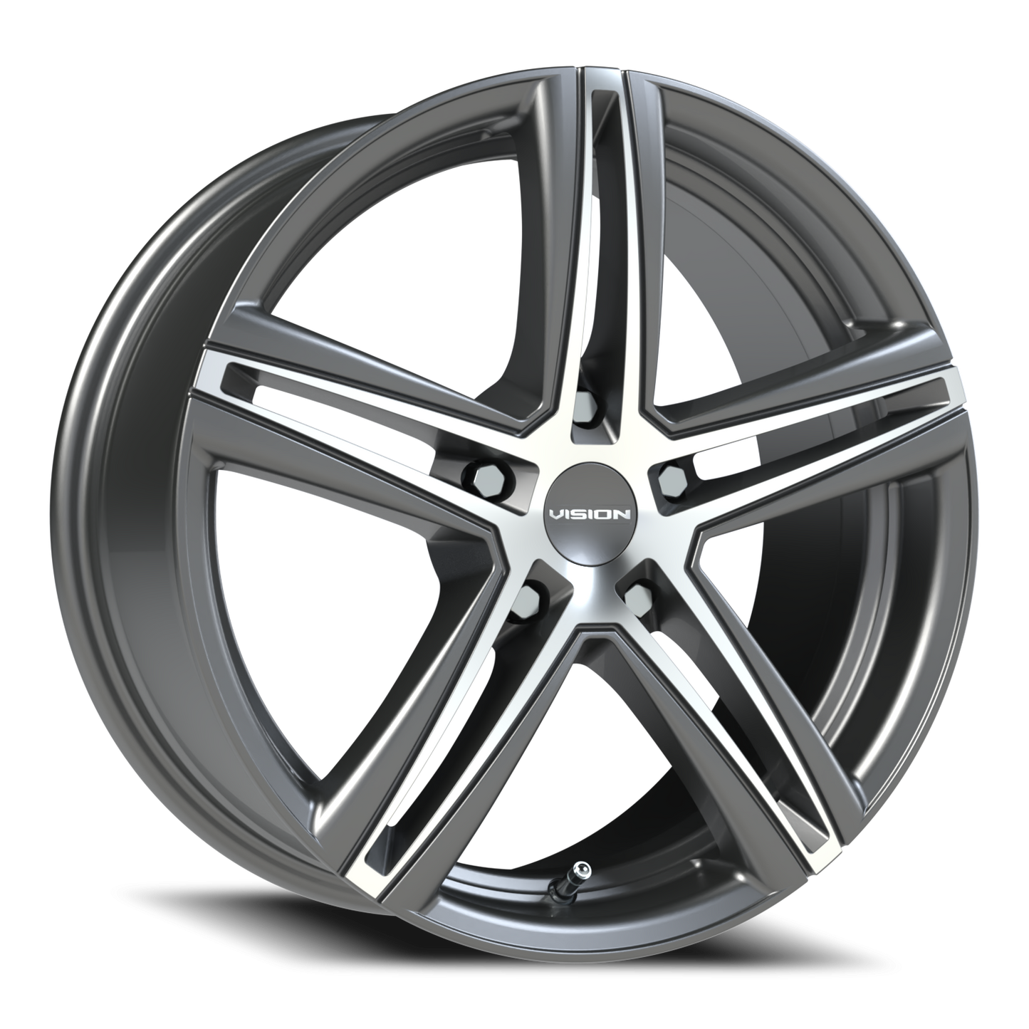 17x7.5 Vision 640 Nitrous Gunmetal Machined Face Wheel 5x4.5 (40mm)