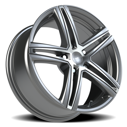 17x7.5 Vision 640 Nitrous Gunmetal Machined Face Wheel 5x4.5 (40mm)