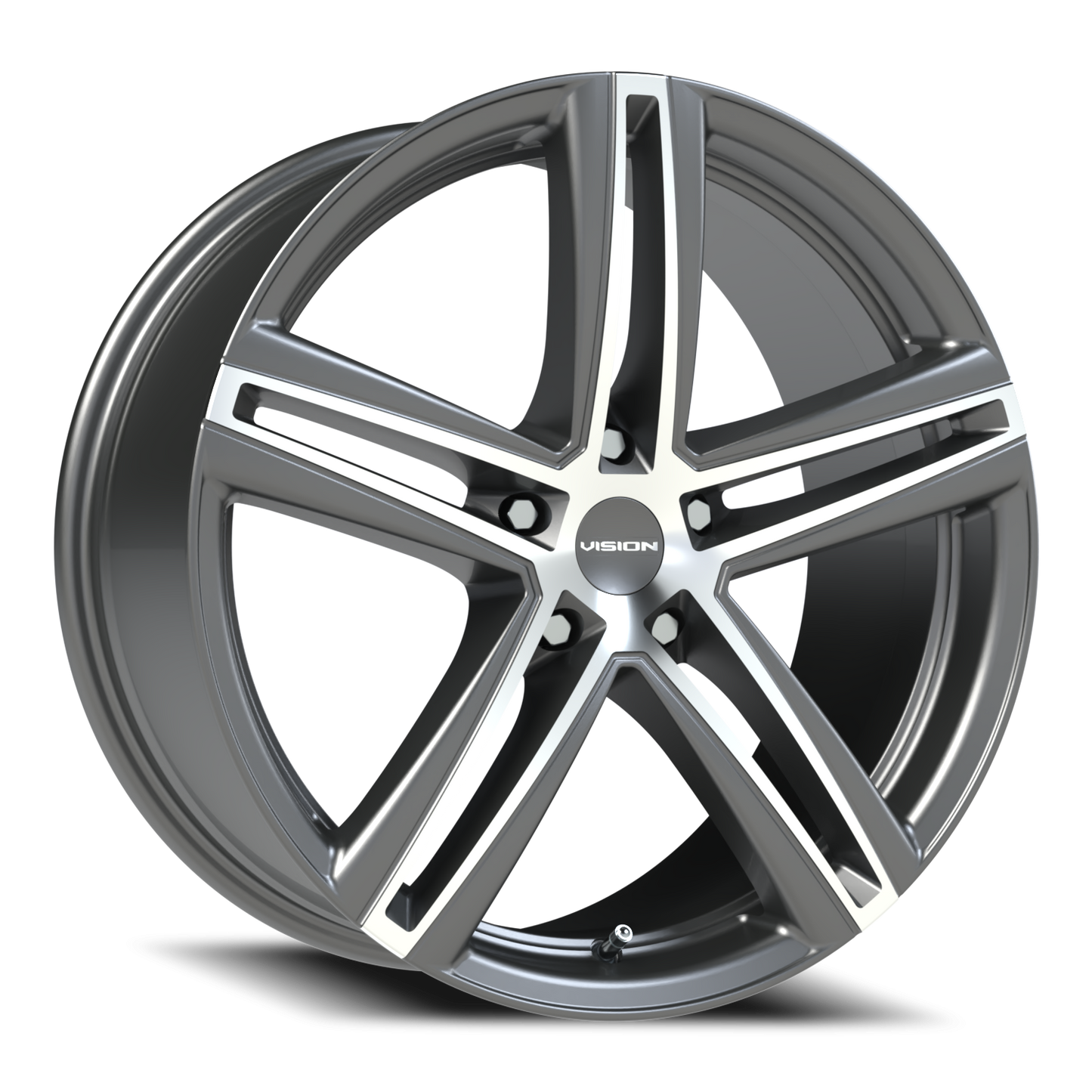 19x8.5 Vision 640 Nitrous Gunmetal Machined Face Wheel 5x4.5 (40mm)
