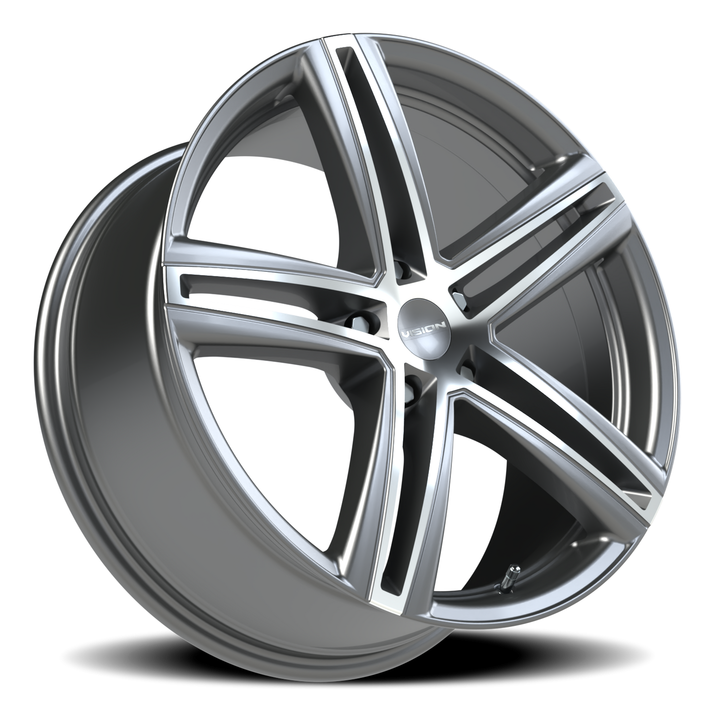19x8.5 Vision 640 Nitrous Gunmetal Machined Face Wheel 5x4.5 (40mm)