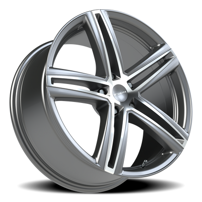 19x8.5 Vision 640 Nitrous Gunmetal Machined Face Wheel 5x4.5 (40mm)