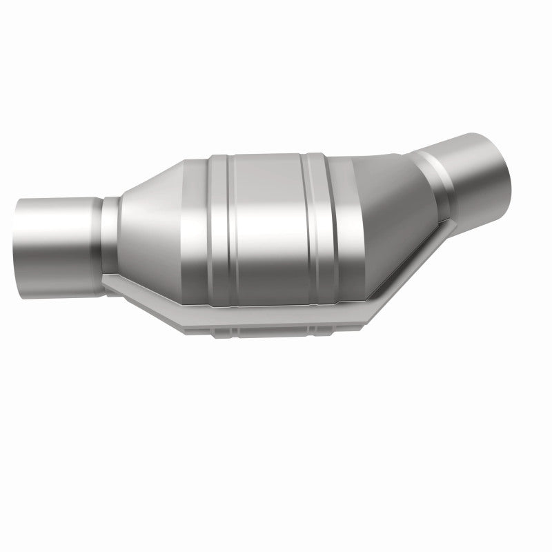 MagnaFlow Universal Catalytic Converter 2in Inlet/Outlet Angled Offset/Center Oval (California)
