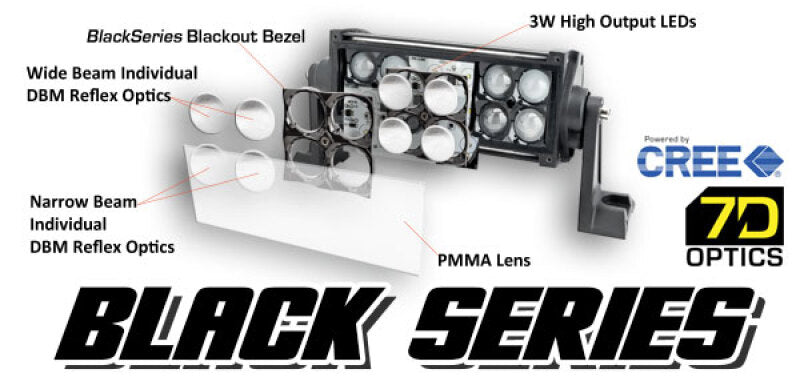 Oracle Black Series - 7D 32 180W Dual Row LED Light Bar - 6000K