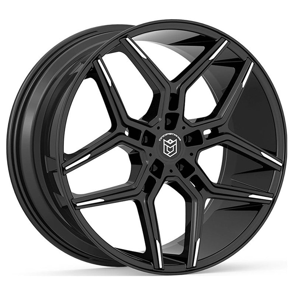 20x8.5 Dropstars 651MBT Gloss Black Wheel 5x120 +35