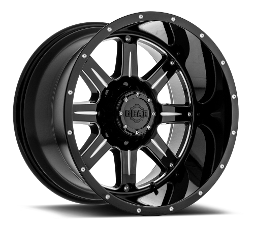 20x12 Gear Off Road 726BM Big Block Black Milled Wheel 8x170 (-44mm)
