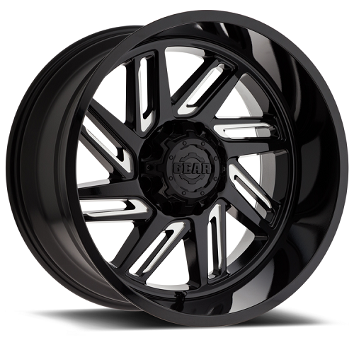 20x12 Gear Off Road 748BM Hacksaw Black Milled Wheel 8x6.5 (-44mm)