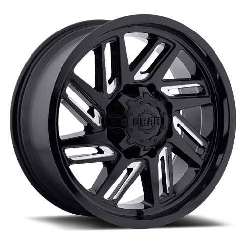 20x9 Gear Off Road 748BM Hacksaw Black Milled Wheel 8x180 (18mm)