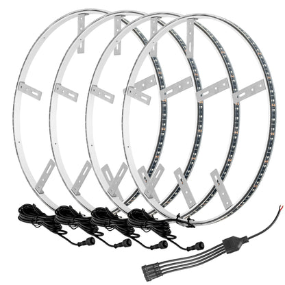 Oracle LED Illuminated Wheel Rings - Aqua