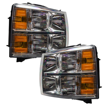 Oracle Lighting 07-13 Chevrolet Silverado Pre-Assembled LED Halo Headlights-Red