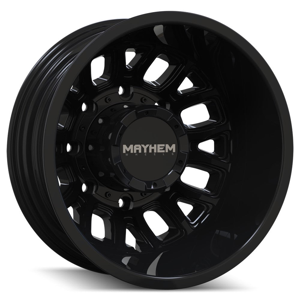 17x6.5 Mayhem 8107D Cogent Gloss Black DUALLY REAR Wheel 8x200 (-142mm)