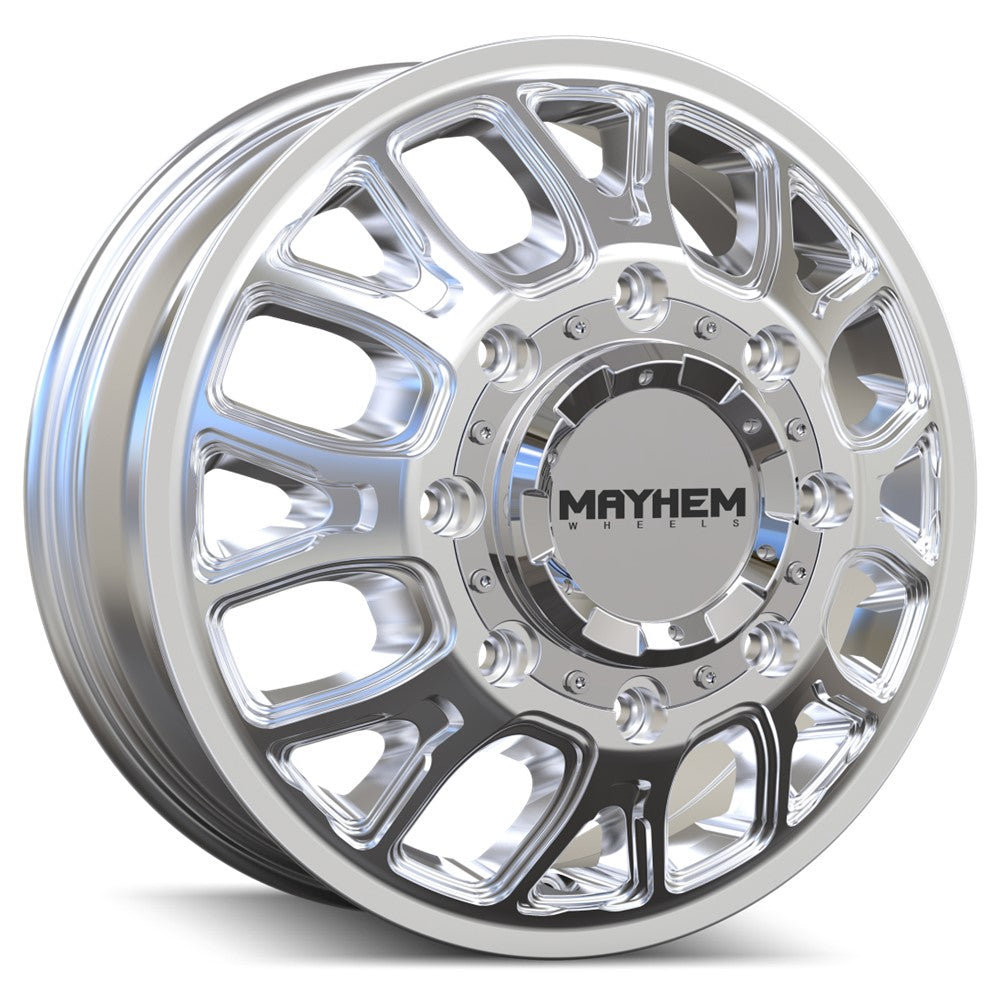 17x6.5 Mayhem 8107D Cogent Polished DUALLY FRONT Wheel 8x210 (125mm)