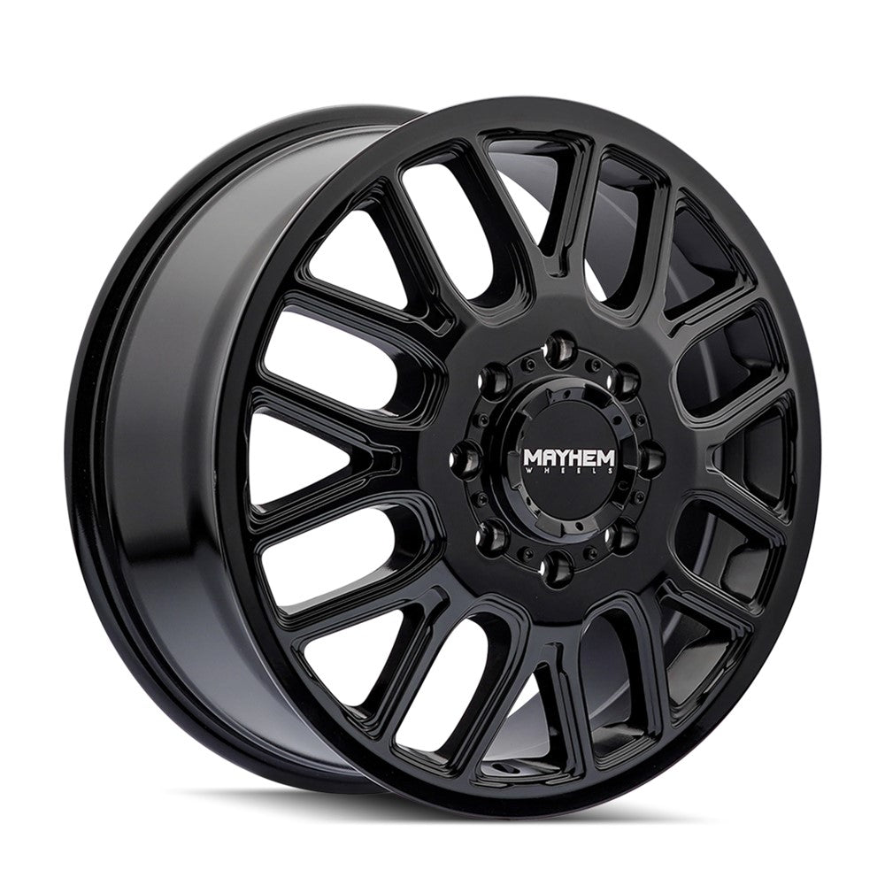 20x8.25 Mayhem Cogent Gloss Black DUALLY FRONT Wheel 8x210 (115mm)