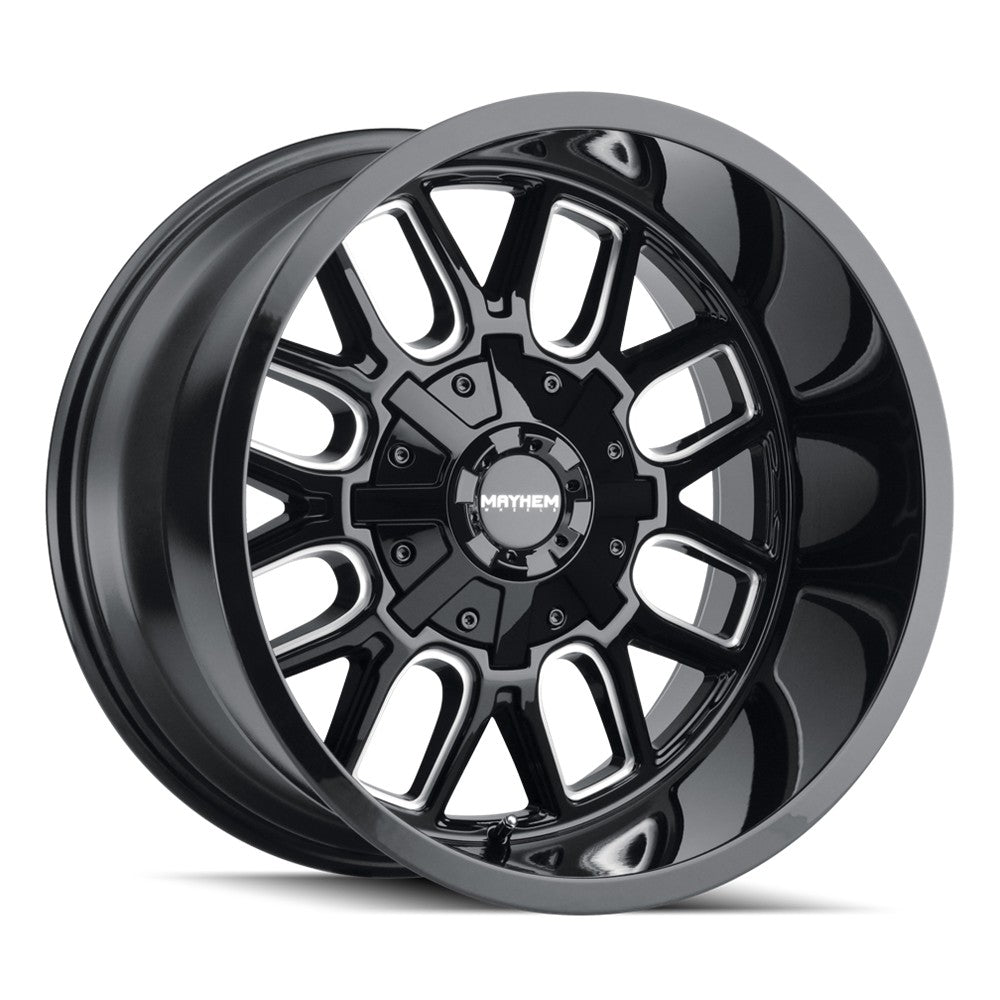 20x10 Mayhem 8107 Cogent Gloss Black Milled Wheel 8x6.5 (-19mm)