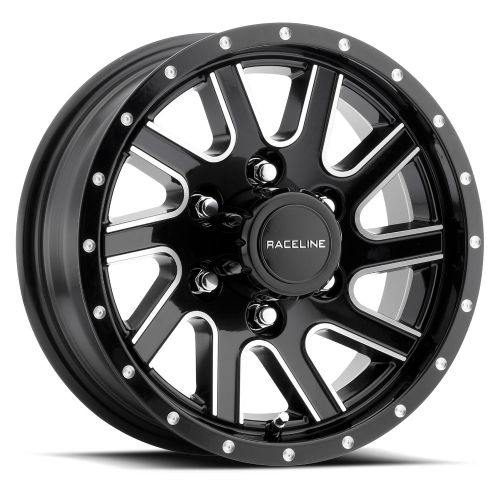 16x6 Raceline 820M Twisted Trailer Black Machined Wheel 8x6.5 (0mm)