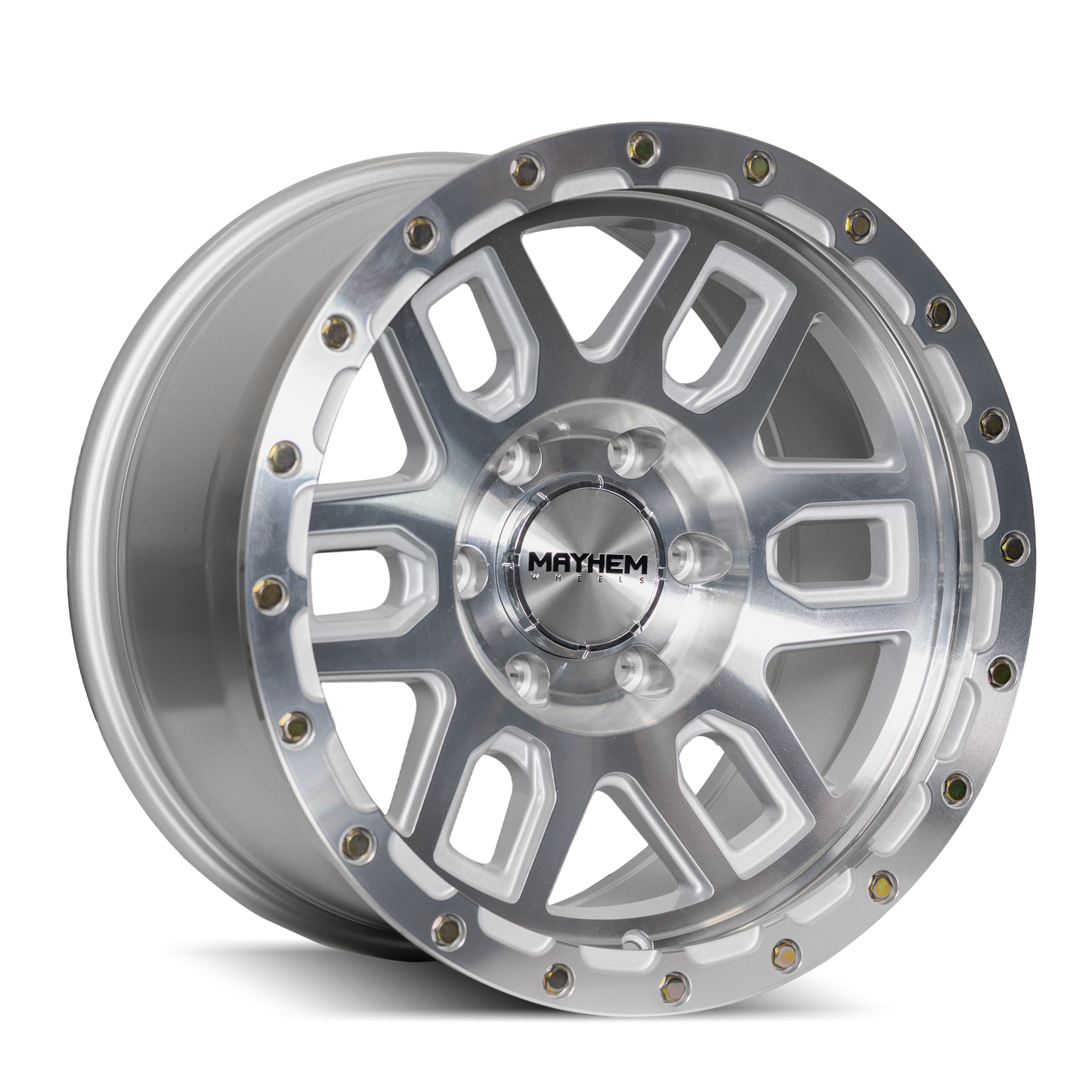 20x9 Mayhem  8304 Delta Machined With Silver Window Wheel 6x5.5 (0mm)