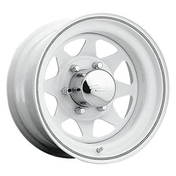 16x8 Pacer 310W White Wheel 5x5.5 (0mm) CENTER CAPS SEPARATE