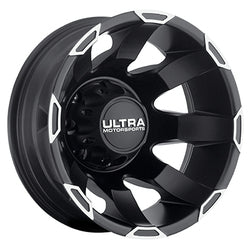 16x6 Ultra 025SB Phantom DuallySatin Black Wheel 8x6.5 (-140mm)