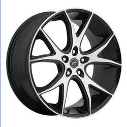 16x7 Platinum 419U Recluse Gloss Black Wheel 5x4.5 (40mm)