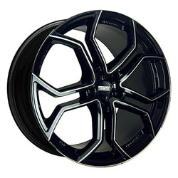 22x10 Fondmetal 185BM 9XR Gloss Black & Milled Wheel 5x4.5 (40mm)