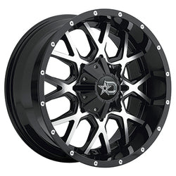 20x9 Dropstars 645MB Gloss Black Wheel 8x170 +18