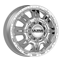 17x6.5 Ultra 049C Predator Dually Chrome DUALLY FRONT Wheel 8x6.5 (129mm)