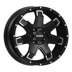 17x9 Ultra 209BK Bent 7 Gloss Black Milled Wheel 5x5.5 (12mm)