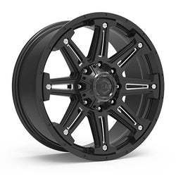 17x9 Gear Off Road 741BM Mechanic Black Milled Wheel 8x6.5 (18mm)