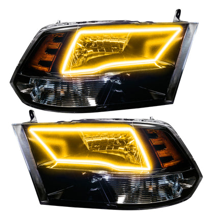 Oracle Lighting 09-18 RAM 1500 Sport Halo Headlights - Blk Housing w/No Controller