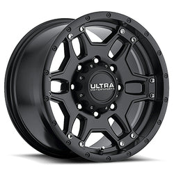 17x9 Ultra 178SB Mongoose Satin Black & Satin Clear Coat Wheel 8x6.5 (12mm)