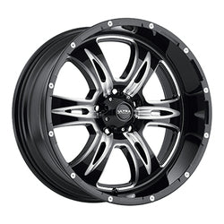 18x9 Ultra 249BM Predator II Gloss Black & Milled Wheel 5x4.5 (12mm)