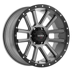 17x8.5 Ultra 107GN X107 Xtreme Graphite W/Blk Lip Wheel 6x135 (1mm)
