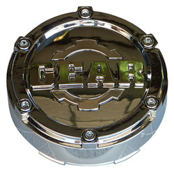 CAP-6L-C14 G/A CHROME BOLT-ON CAP W/COGS FOR 6 LUG
