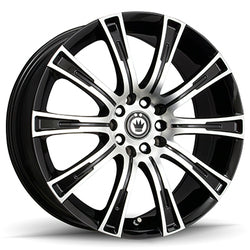 18x8 Konig 50MB Crown Gloss Black W/Machined Face Wheel 5x120 (35mm)