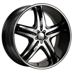 17x7.5 Cruiser Alloy 908MB Impulse Blk Machine Wheel 5x4.5/5x120 (42mm)