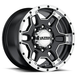 17x9 Ultra 178B Mongoose Gloss Black with Diamond Cut Wheel 8x6.5 (1mm)