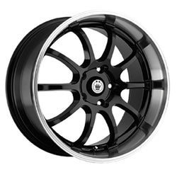 14x6 Konig 26MB Lightning Gloss Black W/Machined Lip Wheel 4x100 (38mm)