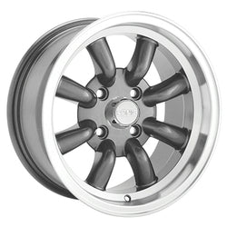 15x7 Konig 35A Rewind Graphite W/Machined Lip Wheel 4x100 (40mm)