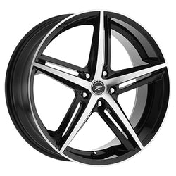 20x8.5 Platinum 440U Smooth Trip Gloss Black Wheel 5x4.5 (40mm)
