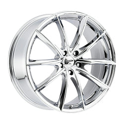 16x7 Platinum 435C Flux Chrome Plated Wheel 5x120 (40mm)
