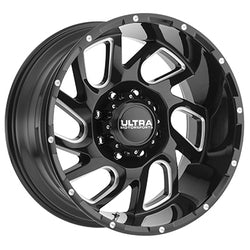 20x10 Ultra 221BM Carnage Gloss Black Milled Wheel 8x170 (-25mm)