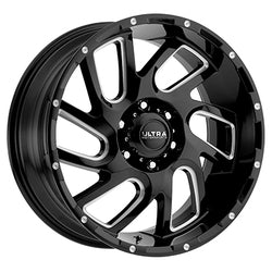 17x9 Ultra 221BM Carnage Gloss Black & Milled Wheel 6x135 (18mm)