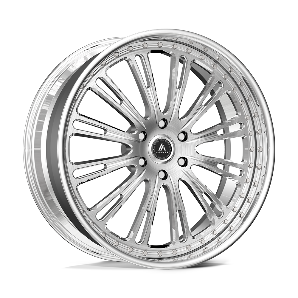 24x10 Asanti Forged Rico 6 Brushed Chrome Wheel 6x5.5 (28mm)